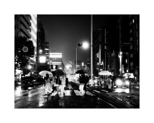 Tokyo By Night by artist Rami Hanna in size 40x50 cm. Affordable art sold in Open Edition.