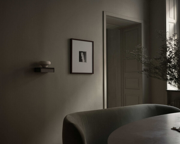 The Fine Art print Haze, by Felicia Masalla shown in an inspirational interior design setting.