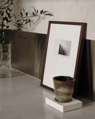 The Fine Art print Shadow, by Ragnar Ómarsson shown in an inspirational interior design setting.