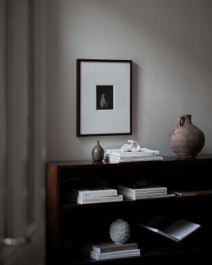 The fine art print balance, by ragnar ómarsson shown in an inspirational interior design setting.