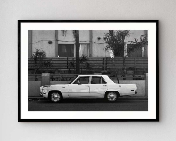 The artwork No Parking mounted in our high-quality wooden frame in black.