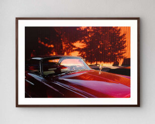 The artwork Parking Lot mounted in our high-quality wooden frame in wenge.