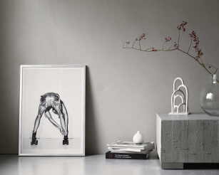 The Fine Art print Butty, by Fredrik Etoall shown in an inspirational interior design setting.