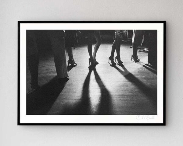 The artwork Shadows From Beauty mounted in our high-quality wooden frame in black.