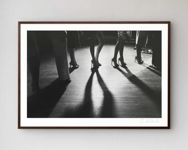 The artwork Shadows From Beauty mounted in our high-quality wooden frame in wenge.